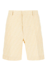 Embroidered linen blend bermuda shorts -  | Wise
