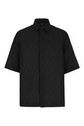 Black linen blend shirt -  | Wise