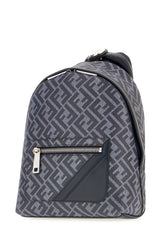 Multicolor canvas and leather small Fendi Chiodo Diagonal backpack -  | Wise