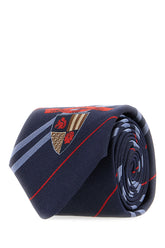 Embroidered silk tie -  | Wise