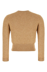 Camel cotton blend cardigan -  | Wise