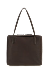 Dark brown leather shoulder bag -  | Wise