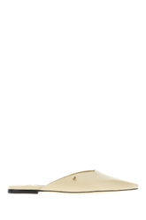 Ivory leather Vivi slippers -  | Wise
