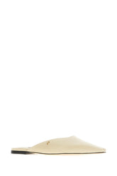 Ivory leather Vivi slippers -  | Wise