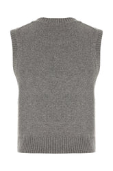 Grey wool blend vest -  | Wise