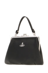 Black synthetic leather Granny clutch -  | Wise