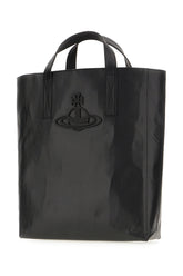 Black synthetic leather handbag -  | Wise