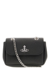 Black synthetic leather shoulder bag -  | Wise