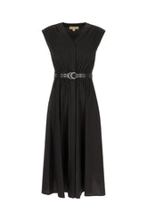 Black stretch cotton dress -  | Wise