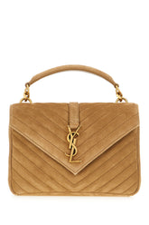 Biscuit suede handbag -  | Wise
