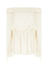 Ivory viscose dress -  | Wise