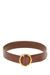 Chocolate leather belt -  | Wise
