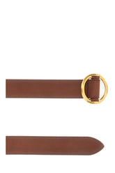Chocolate leather belt -  | Wise
