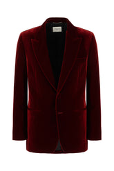 Red velvet blazer -  | Wise