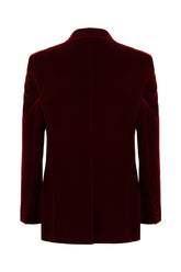 Red velvet blazer -  | Wise