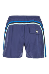 Navy blue stretch polyester swimming shorts -  | Wise