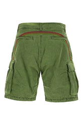 Military green cotton bermuda shorts -  | Wise
