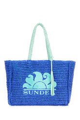 Blue straw shopping bag -  | Wise