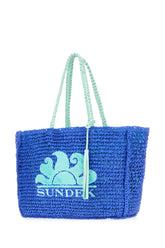 Blue straw shopping bag -  | Wise