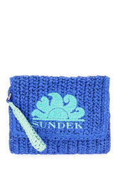 Blue straw clutch -  | Wise
