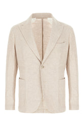 Cappuccino cotton blend blazer -  | Wise