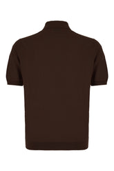 Chocolate cotton polo shirt -  | Wise