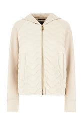 Sand stretch cotton blend cardigan -  | Wise