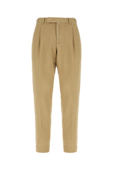 Beige cotton blend pants -  | Wise