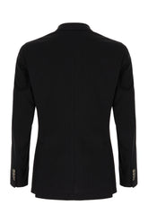 Black cotton blend jacket -  | Wise