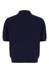 Navy blue cotton polo shirt -  | Wise