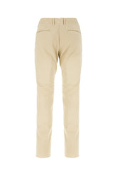 Beige stretch cotton pants -  | Wise