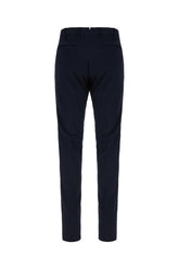 Midnight blue stretch cotton pant -  | Wise