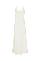 White stretch acetate Selena dress -  | Wise