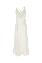 White stretch acetate Selena dress -  | Wise