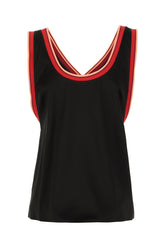 Black stretch acetate top -  | Wise
