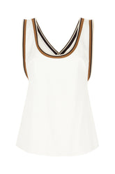 Ivory stretch acetate top -  | Wise