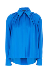 Camicia in seta blu elettrico -  | Wise