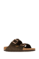 Chocolate suede Arizona sandals -  | Wise