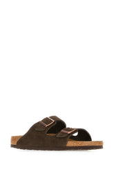 Chocolate suede Arizona sandals -  | Wise