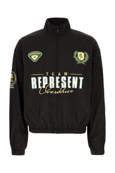 Black nylon windbreaker -  | Wise