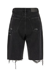 Black denim bermuda shorts -  | Wise