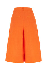 Orange linen bermuda shorts -  | Wise