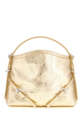 Gold leather nano Voyou shoulder bag -  | Wise