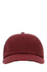 Burgundy cotton blend baseball cap -  | Wise