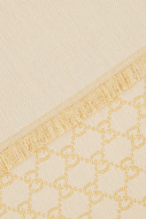 Embroidered wool blend reversible scarf -  | Wise