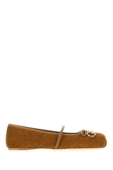Brown suede ballerinas -  | Wise