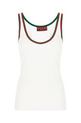 White stretch cotton top -  | Wise