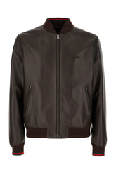 Dark brown leather jacket -  | Wise