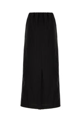 Black cotton blend skirt -  | Wise