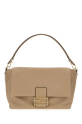 Dove grey leather Mamma Baguette handbag -  | Wise